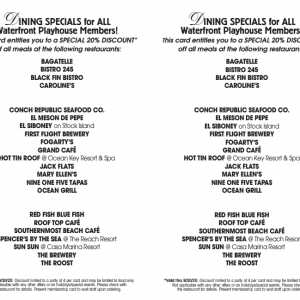 waterfront playhouse restaurant program